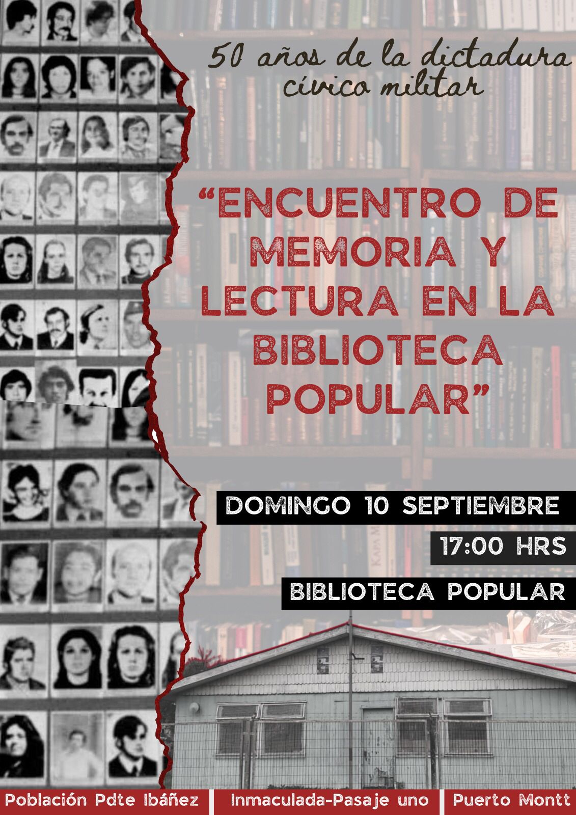 Biblioteca Popular y la memoria de la Dictadura – puntada con hilo