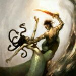 La imagen de la Medusa siendo asesinada